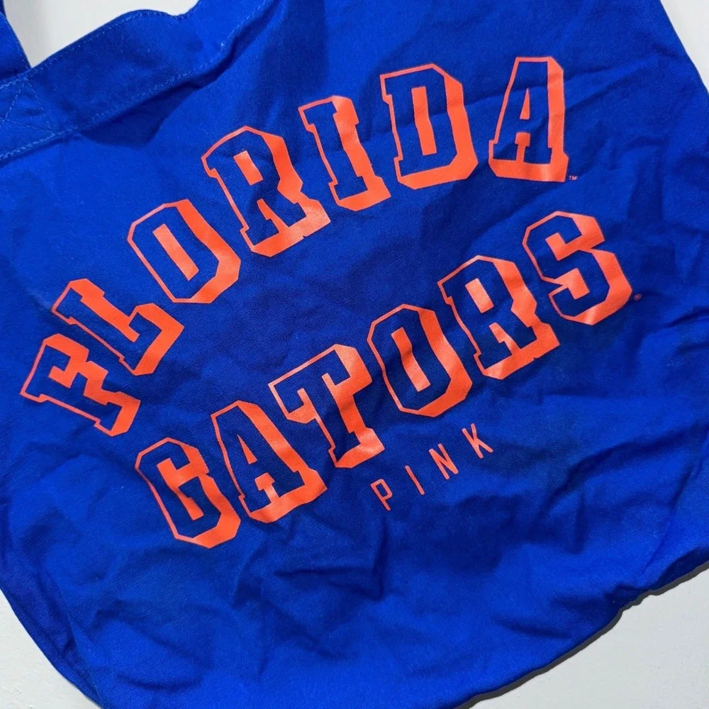 Victoria's Secret PINK Florida Gators Tote Bag Blue Orange Canvas Collegiate